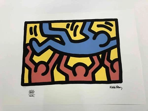 Keith Haring Litografia off set cm 50x70 firma su lastra con certificato - Imagen 1 de 8