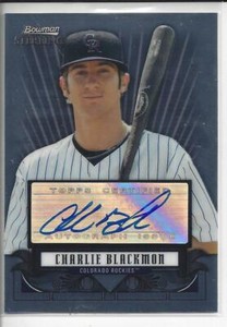 2008 Bowman Sterling Charlie Blackmon Autograph 400 Colorado Rockies Rare A162