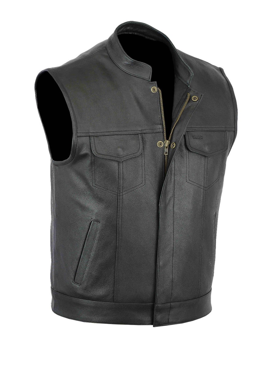 Gilet Da Uomo, In Pelle, Da Motociclista, In Ecopelle, Per - Foto 9