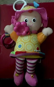 Lamaze Emily Plush Activty 11” Doll Crinkle Dress Busy Beads Stroller Clip Plush - Picture 1 of 2