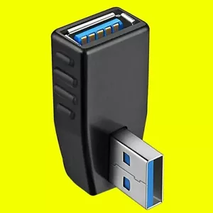 90 Degree USB 3.0 Male To Female Adapter Connector Fast Angle n n Extension A2Y6 - Picture 1 of 1