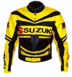 SUZUKI GSXR Men Motorbike Racing Leather Jacket Biker Motorcycle Leather Jackets - Picture 1 of 3