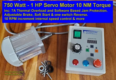 750W 1 hp BLDC 110 V 750 Watt servo motor & Driver 10 NM torque Face Mount BLDC - Image 1 of 4