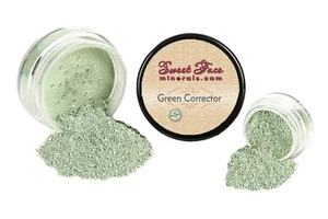 GREEN CORRECTOR Concealer Mineral Makeup Bare Skin Natural Powder Full Coverage - Picture 1 of 3