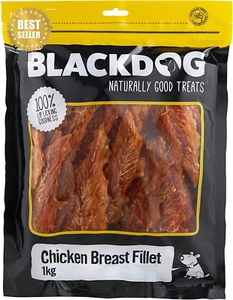 Blackdog Chicken Breast Fillet Dog Treats 1kg Oven dried -FREE FAST SHIPPING AU - Picture 1 of 12