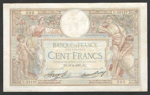 1937 France 100 Francs Note. - Picture 1 of 2