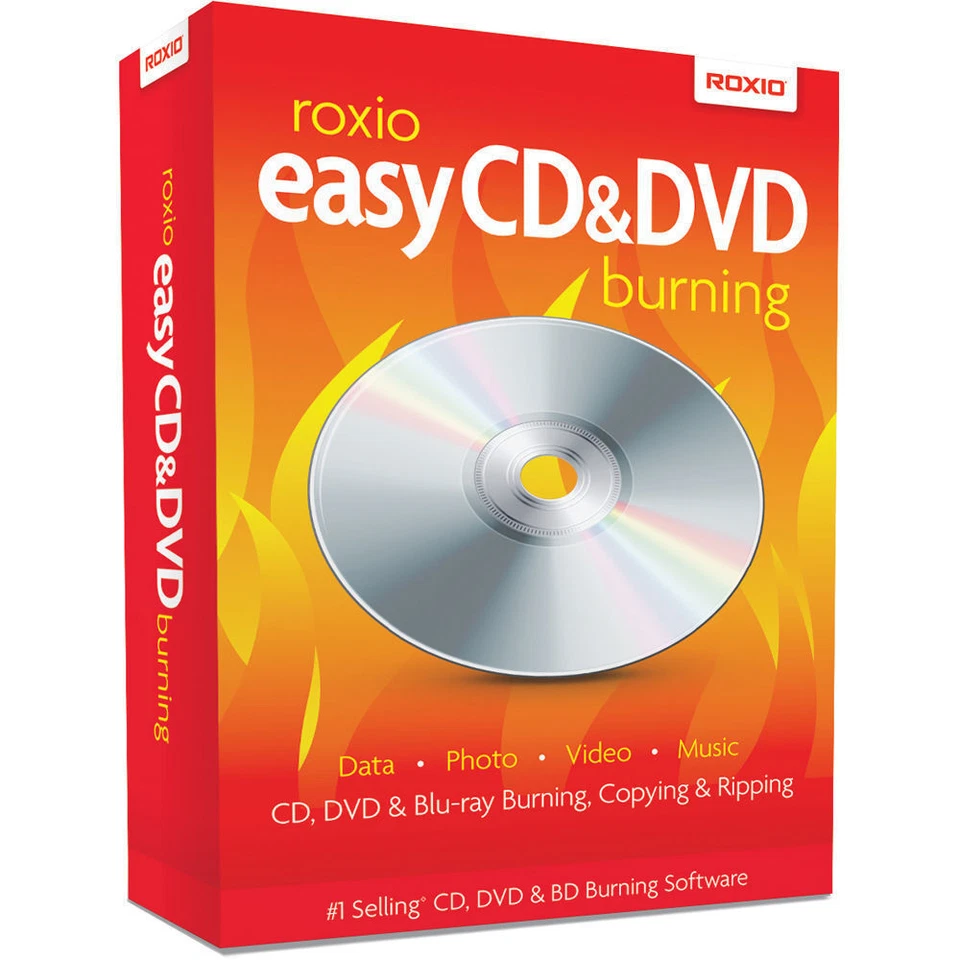 Roxio Easy CD & DVD + Blu-Ray Burning software PC NEW video convert ripping copy - image 1 of 1