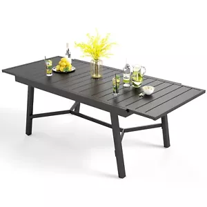 Patio Table Expandable for 6-8 Person Outdoor Dining Table Adjustable - Picture 1 of 8
