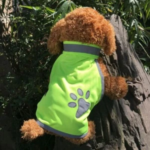 Fluorescent Pet Reflective Safety Vest Pet Jacket Coat At Night - Picture 1 of 12
