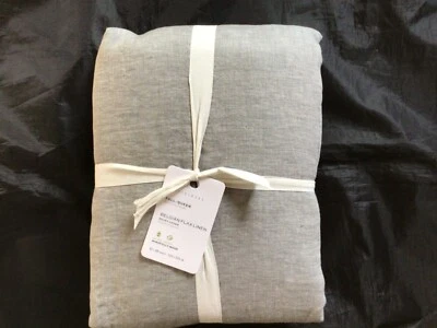 MALERO GRANERO BELGA LINO CONTRASTE BRIDA EDREDÓN GRIS/BLANCO COMPLETO/REINA NUEVO Foto 1 de 2