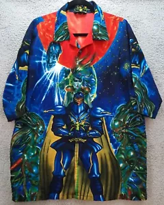 Camicia Club Bignd Stile Hawaiano Taglia Uomo Grande Alien Space Fantasy Fantascienza - Foto 1 di 8