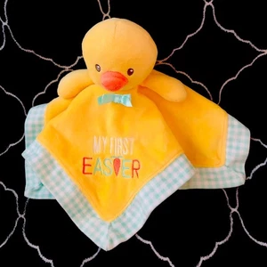 Magic Years Yellow Duck Rattle Lovey My First Easter Security Blanket 11 Inches - Picture 1 of 8