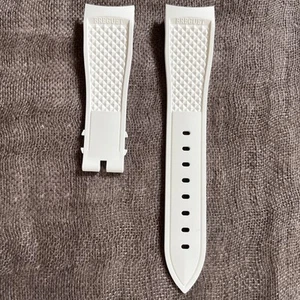 GENUINE BREGUET MARINE 2 WATCH WHITE RUBBER STRAP / BAND 22MM - Picture 1 of 14