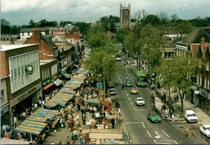 Postcard St Peter's Street St Albans Hertfordshire England Cars Shoppers c1970s - Picture 1 of 2