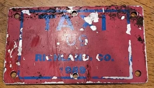 Vintage 1989 Taxi Tag Richland Co. South Carolina - Picture 1 of 2