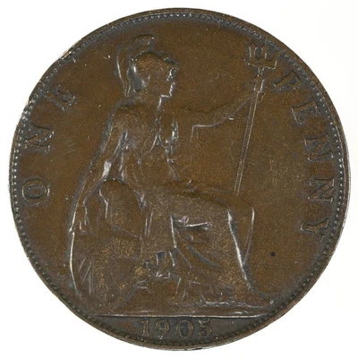 1905 Great Britain 1 Penny KM#794 - Image 1 of 2