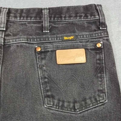 Jeans Wrangler masculino 36x32 preto 936WBK corte caubói slim fit jeans ocidental - Imagem 1 de 4