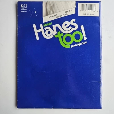 Hanes también! Pantimedias transparentes estilo 117 perla talla A B vintage nuevas con etiquetas Foto 1 de 3