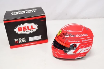 Bell Helmet 1:2 Ferrari Charles Leclerc 2024 Helmet Autographed Signed - Image 1 of 4