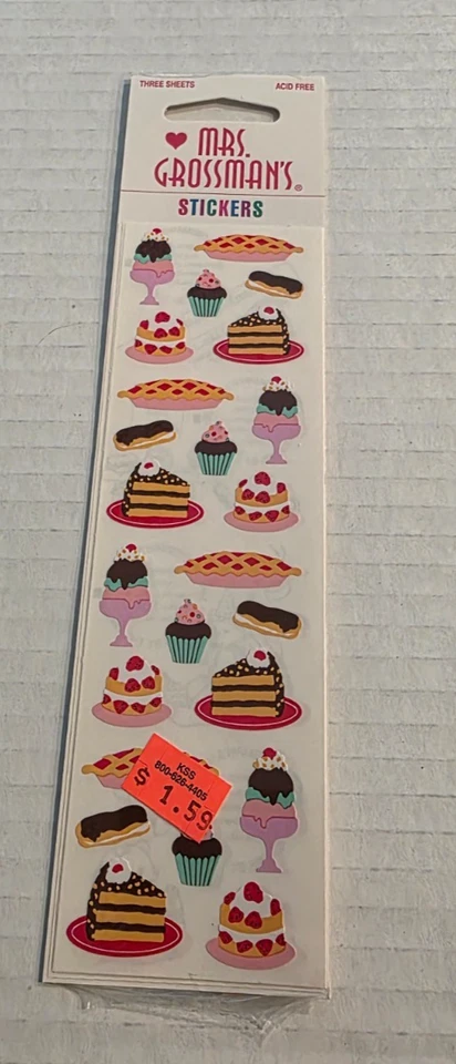 Mrs. Grossman's Dessert / Sweet Treats of 3 Sheets NOS Vintage 1999 Sealed - Image 1 of 2