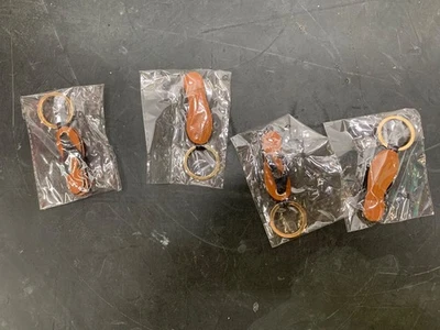 Vintage Beach House Swimwear Black Brown Thong Flip Flop Beach Sandal Keychain - Image 1 of 3