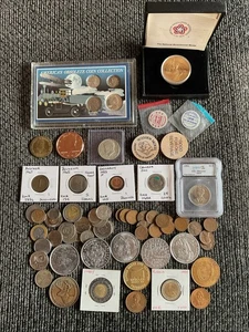 Collectible Junk Drawer Coin Lot AMERICAS OBSOLETE COIN COL.,SLAB,COPPER,SILVER - Picture 1 of 18
