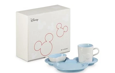 Juego de vajilla Le Creuset Disney Mickey Mouse en horno microondas azul costero y Foto 1 de 4