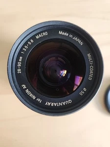 Quantaray 28-90mm 3.5-5.6 Nikon F Mount Kit Zoom Lens Tested Working - Imagen 1 de 5