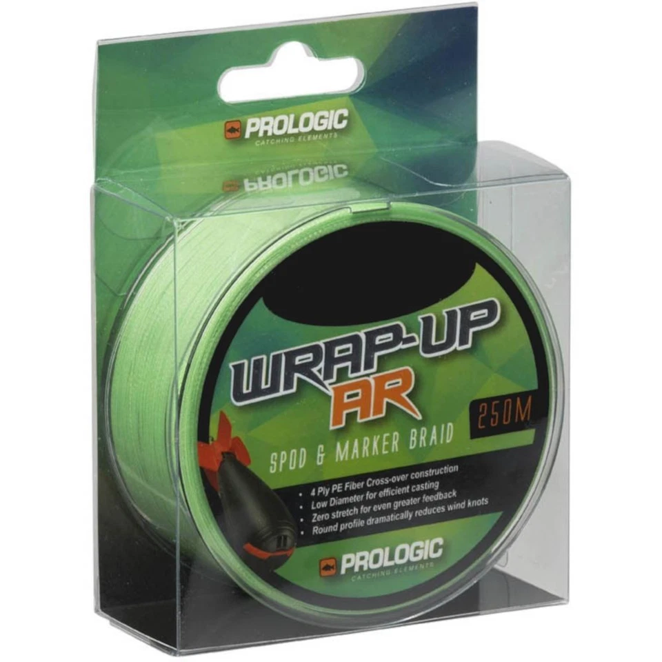 Prologic Wrap-Up AR Spod & Marker Braid Hi-Viz Green 250m 35lb 0.26mm - Image 1 of 1