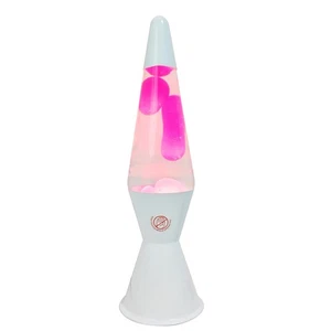 16 Inch Liquid Motion Lamp, Transparent Magma Motion Lamps with Pink Wax, Rel... - Picture 1 of 6