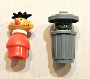 Vintage Fisher Price Little People Grouch And Ernie Figures Sesame Street - Picture 1 of 6