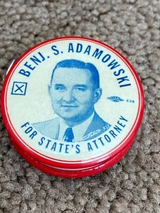 1956 Republican Campaign Tape Measure Benj. S. Adamowski & Edmund J. Kucharski - Picture 1 of 9
