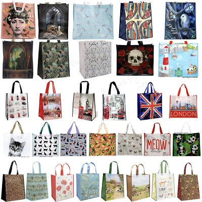 Large Reusable Shopping Bags Womens Ladies Gym Travel Tote Shoulder Washable Bag - Image 1 of 4