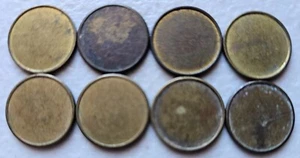 Vietnam War Era Dime Size (10 Cents) Blank, Generic US Military Tokens Lot of 8 - Picture 1 of 2