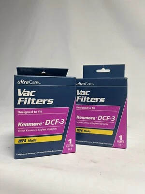 2 CAJAS NUEVO Ultra Care Kenmore Sin Bolsa Vertical DCF-3 HEPA Filtros para Aspiradora Foto 1 de 4