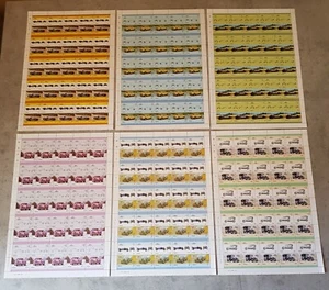 Coches de colección NEVIS 1986 6 HOJAS COMPLETAS PERFORADOS MNH - Imagen 1 de 2