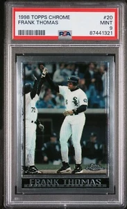 1998 TOPPS CHROME #20 FRANK THOMAS PSA 9 MINT HOF CHICAGO WHITE SOX - Imagen 1 de 2