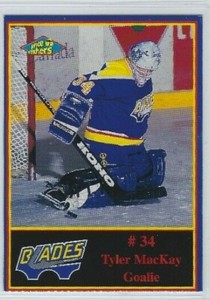 Tyler MacKay (goalie) 1997-98 Saskatoon Blades (WHL)
