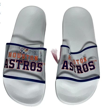 MLB Houston Astros Team Logo FOCO Slide Flip Flop Sandals XL Women Size Cover