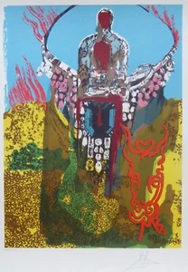 SALVADOR DALI The Bullfighter Golden Calf 1980 HAND SIGNED LITHOGRAPH - Picture 1 of 5