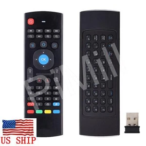 MX3 2.4GHz Wireless Air Fly Mouse Keyboard Remote Control For Android TV Box US - Picture 1 of 6
