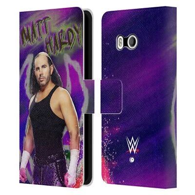 OFFICIAL WWE MATT HARDY LEATHER BOOK WALLET CASE COVER FOR HTC PHONES 1 - Image 1 of 4
