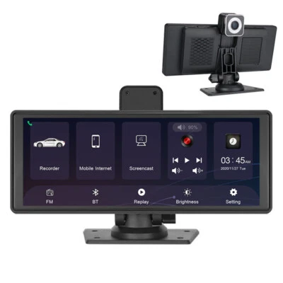 Radio estéreo de pantalla táctil para automóvil para grabadora DVR navegación GPS Carplay con cámara gratuita Foto 1 de 4