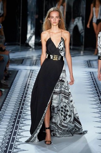 Maxi abito Versace VERSUS + Anthony Vaccarello stampa iconica 38 2