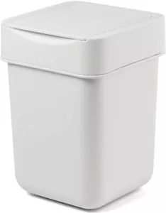 Mini Trash Can, Countertop Trash Can with Lid, 2 Liter/ 0.5 Gallon - White - Picture 1 of 9