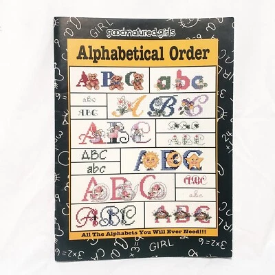 Alphabetical Order Alphabet Cross Stitch Leaflet Book Good Natured Girls 1996 - Image 1 of 4
