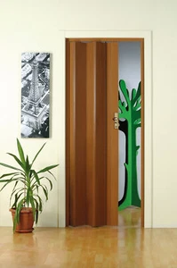 92565 Q.TA' 1 PORTA A SOFFIETTO MAYA 83X214 CM LEGNO SCURO - Foto 1 di 1