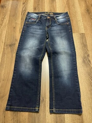 Pantalones de mezclilla Southpole, para mujer talla 5, azul, denim, pierna recta, bolsillos Foto 1 de 4