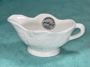 Olfaire Majolika Weißkohlblatt geprägt Sauciere handgefertigt Portugal Neu mit Etikett - Bild 1 von 10