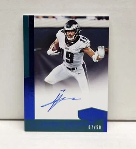 J.J. ARCEGA-WHITESIDE 2019 Plates & Patches BLUE Autograph ~ Eagles AUTO #'d /50 - Picture 1 of 2